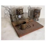 Miniature Park Scene Folk Art & Potpourri