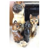 Cat figurine lot