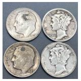 1940s Silver Dimes