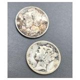 1935 & 1936 Mercury Dimes