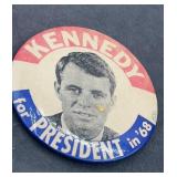 Vintage Kennedy for President in ï¿½68 pin