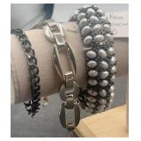 Vintage faux pearl stretch bracelet & Others