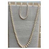 Vintage Danecraft pearl necklace, 22ï¿½. Sterling