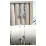 Bracelet & dangle earring set