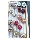 Collection of made in Japan beaded clip on