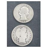 1909  Barber Half Dollar & 1934 WashingtonQuarters
