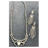 Rhinestone Choker and earring set
