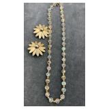 Sarah Coventry Necklace & clip on earrings   16ï¿½