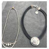 Ralph Lauren choker and rhinestone choker