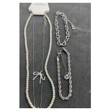 New Layered Necklace 14ï¿½ & 2 Link Bracelets