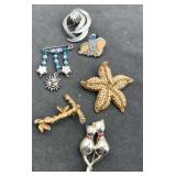 Vintage Starfish Pin & More