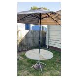 Patio Table Umbrella and Umbrella Stand