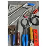 Mixed Hand Tools ï¿½ Oil Wrench, Crimper, Level &