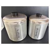 Retro Aluminum Sugar & Flour Canisters