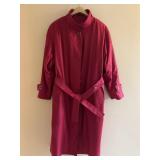 London Fog Red Trench Coat Measures 46 in