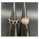 Sterling Silver Ring Pair Stamped 925