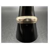 Diamond 14K Gold Ring w/ 3 Small Diamonds