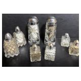 Crystal and Glass Salt & Pepper Shakers