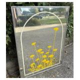 Mid Century Yellow Flower Mirror