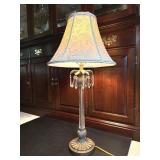 Leaf Accent Table Lamp w/ Crystal Drops