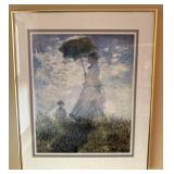 Madame Monet Parasol Woman Art Print