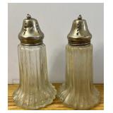 Vintage Glass Salt & Pepper Shakers