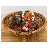Sewing Basket with Supplies & ButtonsBasket