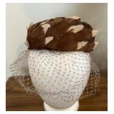 Vintage Feather Hat w/ Netting