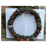 Large Faux Decorated Christmas Wreath