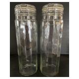 Swing Top Tall Glass Canisters 12-Panel