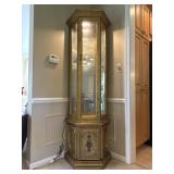 Tall Lighted Regency Curio Cabinet