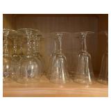 Etched Glass Wine & Cordial Glasses