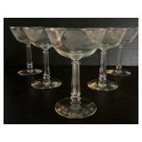 Libbey Rocke Sharpe Tall Sherbet Glasses