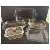 Glasbake, Anchor, Fire King Glass Baking Dish Lot