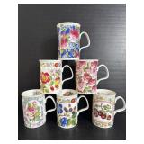 Roy Kirkham Bone China Tea Mugs Set of 6