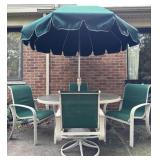 Patio Table, Chairs & Umbrella Set