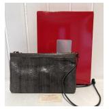 Saks Fifth Avenue Snakeskin Clutch Handbag