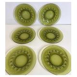 Indiana Glass Kings Crown Thumbprint Plates