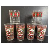 Vintage Christmas Drinking Glasses