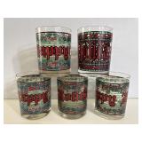 Houze Happy Holidays Christmas Bar Glasses