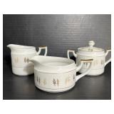 Amcrest Chambord Pattern Creamer, Sugar & Gravy