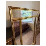Ethan Allen Gilt Bamboo Wall Mirror