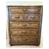 Mission Style Tall Dresser measures 34 inches