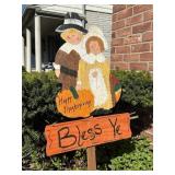 Happy Thanksgiving Yard Sign Handpainted Wood