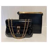 Mid Century Patent Leather Handbag Purses