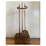 Brass Fireplace Tool Set
