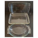 Pyrex Glass Baking Dish Trio
