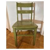 Oak Ladder Back Chair Green