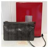 Saks Fifth Avenue Snakeskin Clutch Handbag