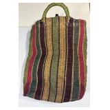 Vintage Handwoven Jute Burlap Bag